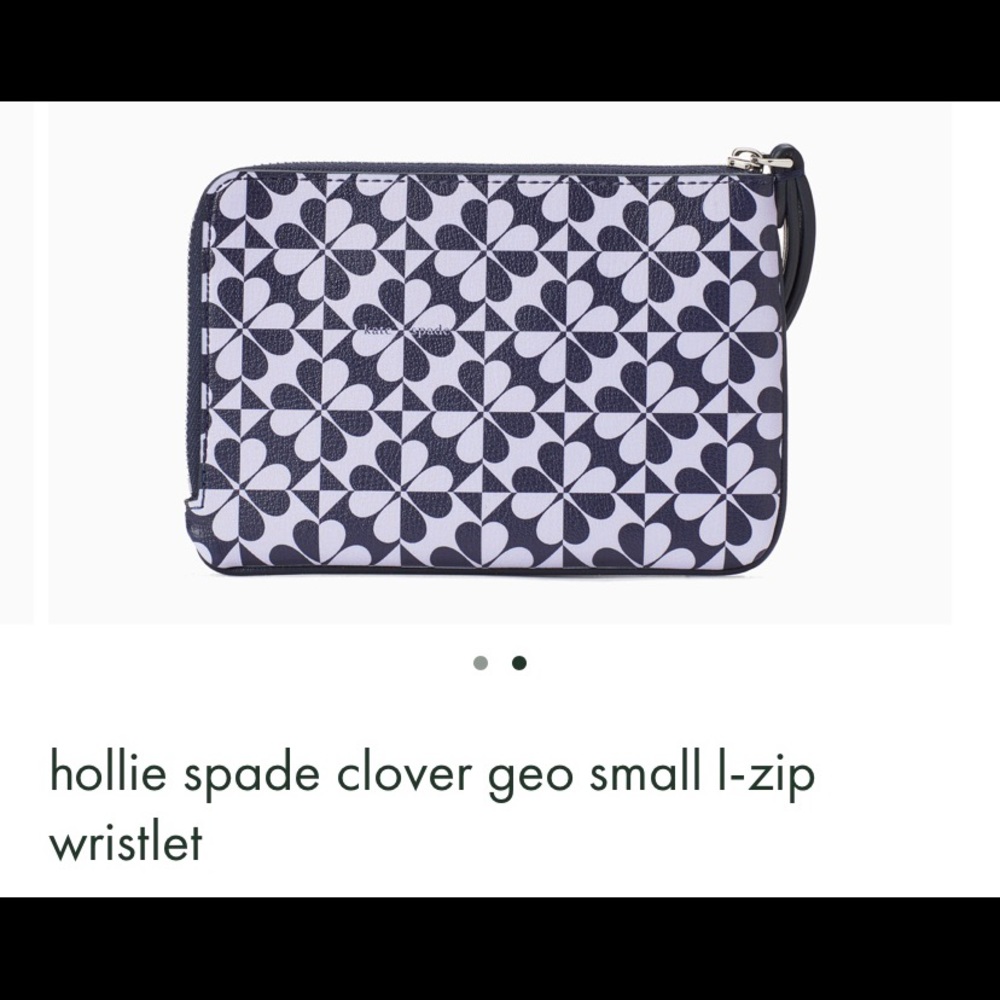 NWT Kate Spade Clover Geo Wristlet - Picture 2 of 3